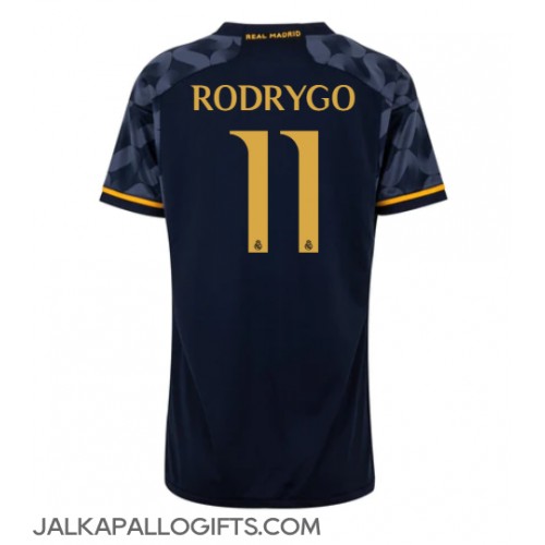 Real Madrid Rodrygo Goes #11 Vieraspaita Naiset 2023-24 Lyhythihainen